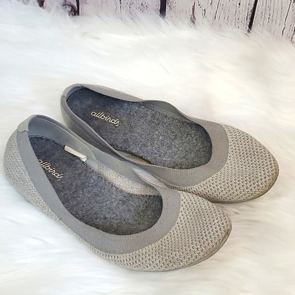 Allbirds Tree Breezers Ballet Flats Slate Gray Knit Comfy Slip-on Shoes Size 9 - Picture 12 of 17